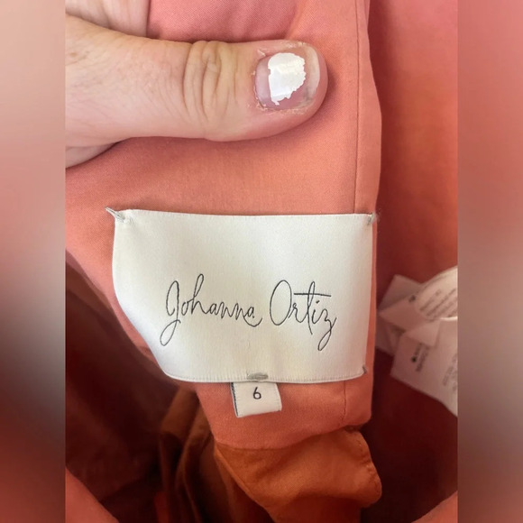 Johanna Ortiz Asymmetric Bulerias Square Neck Peplum Top in US 6 - Picture 6 of 6